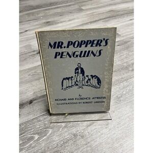 Vintage HC Book Mr. Popper's Penguins Richard Florence Atwater 1945 No Jacket